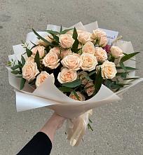 Букет Кремовые розы Латте в Черемухово